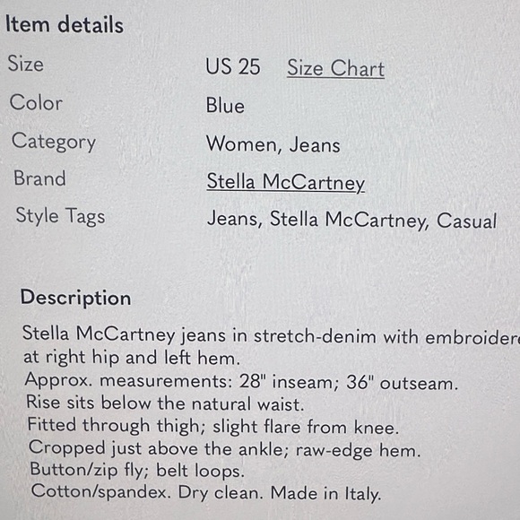 Stella McCartney Denim Jeans in Light Blue - Picture 16 of 16